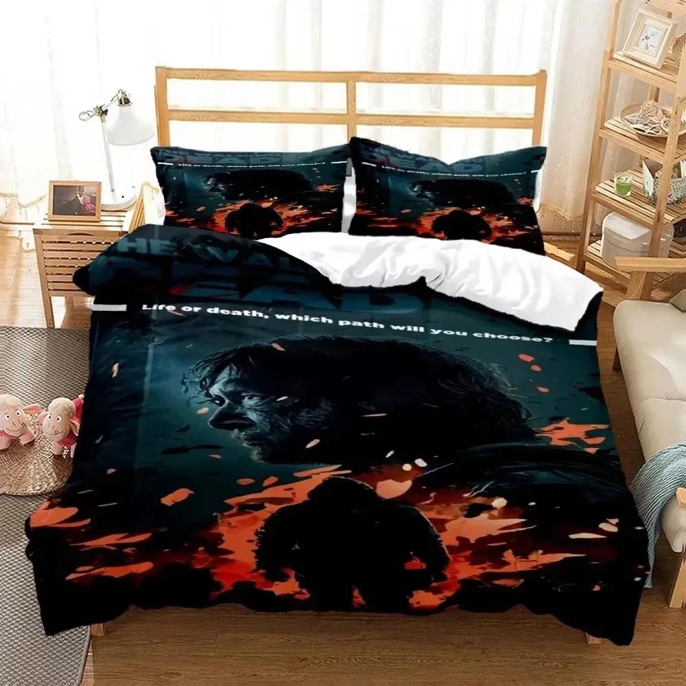 Horror Die Walking Dead Printed Bedding Set Luxury Queen Bedding Set Soft And Comfortable Bedding Set For Boy