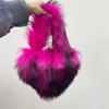 Popolari Nuove Popolari a Forma di Cuore Morbide Borse a Tracolla da Donna Adorabili Pelliccia Finta Morbido Peluche Borsa Tote Invernale Trendy Chic Borsa a Spalla Singola Pochette Borse