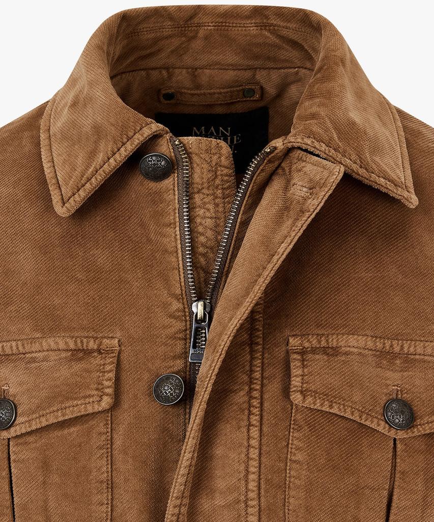 Man On The Boon Waist String Collar Jacket_Brown 4714309003