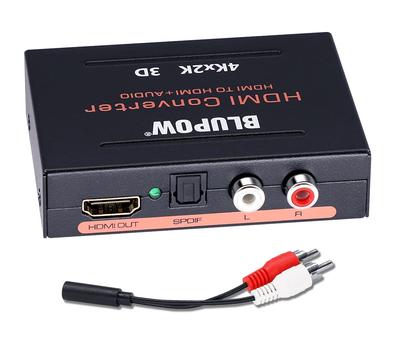 BLUPOW VA45 4K 30Hz HDMI Audio Separator with Optical Digital and R/L Analog Audio Outputs, Compatible with PS4 Slim, Xbox, FireTV, Blu-ray Players, S