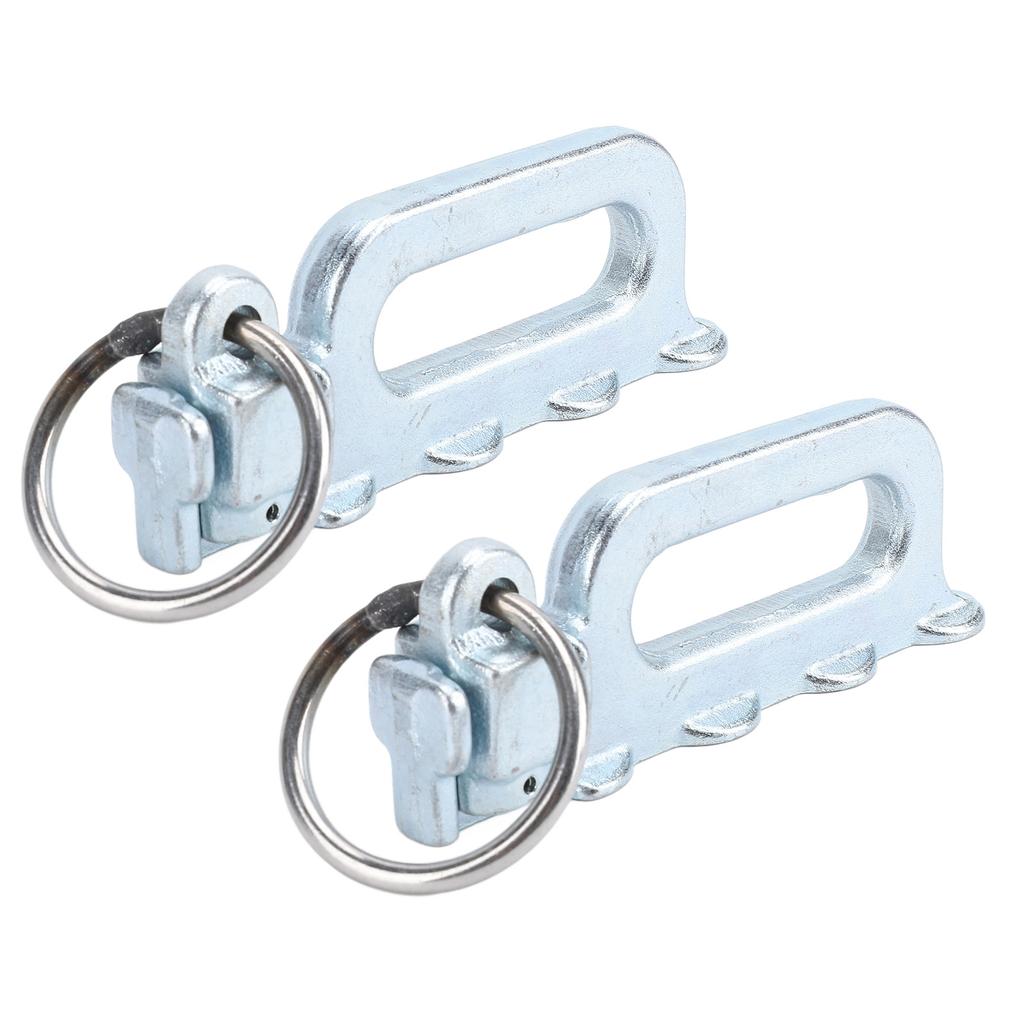 2 Pcs L Track Double Stud Tie Down Fitting with O Rings Carbon Steel for Truck Bed Cargo Control Pickup RV ATV