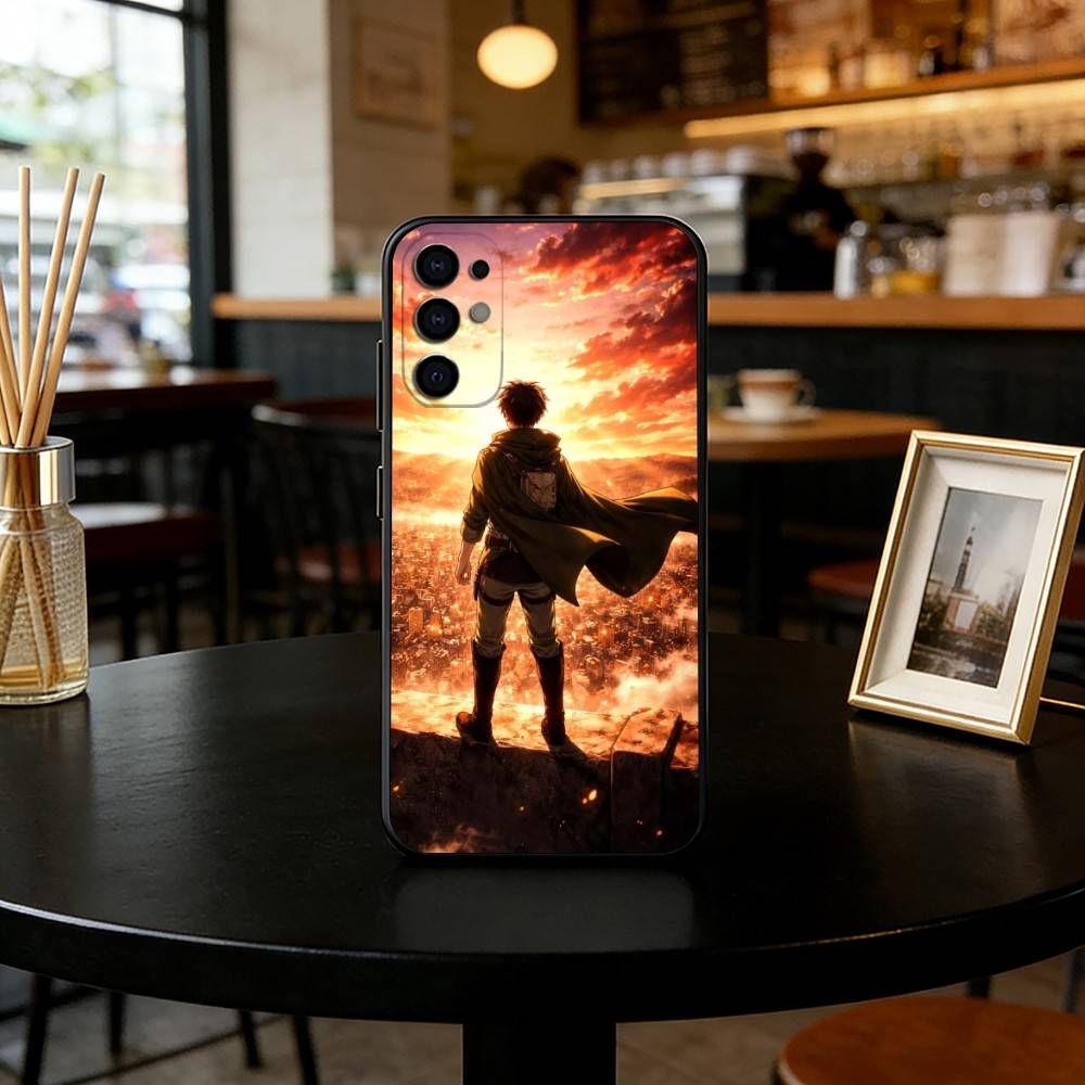 Anime Attack on Titan Phone Case For Samsung S25,S24,S21,S22,S23,S30,Ultra,S20,Plus,Fe,Lite,Note,10,Black Cover