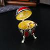 Egg-shaped Jewelry Box Creative Home Desktop Ornament Flip Cover Anti-gray Enamel Craft Storage Jewelry Box