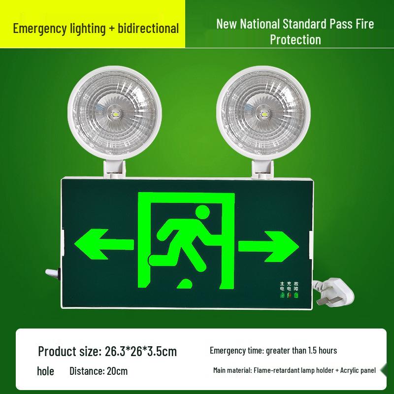 LED-Notleuchte & Rettungszeichen - Superhell, Zwei-in-Eins für Stromausfälle