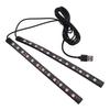 1.3 Meters*2 LED Foot Light Strip Black+Transparent Blue