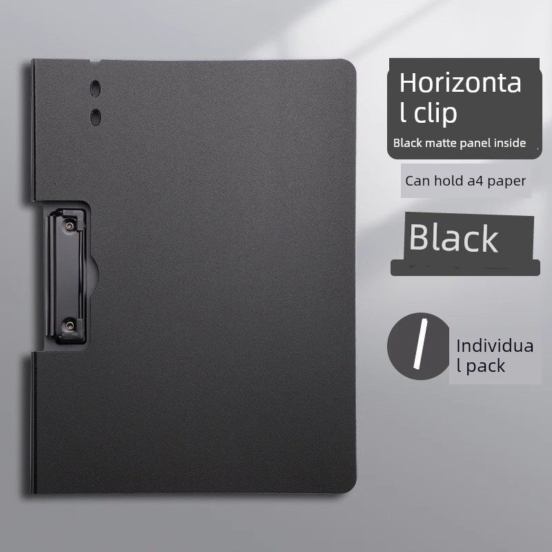 

Writing Board Writing Pad Stationery Office Supplies Student Exam Paper Organizer Lecture Notes Clip Contract File Clip Speech Draft Clip Double Clip Black [Horizontal]