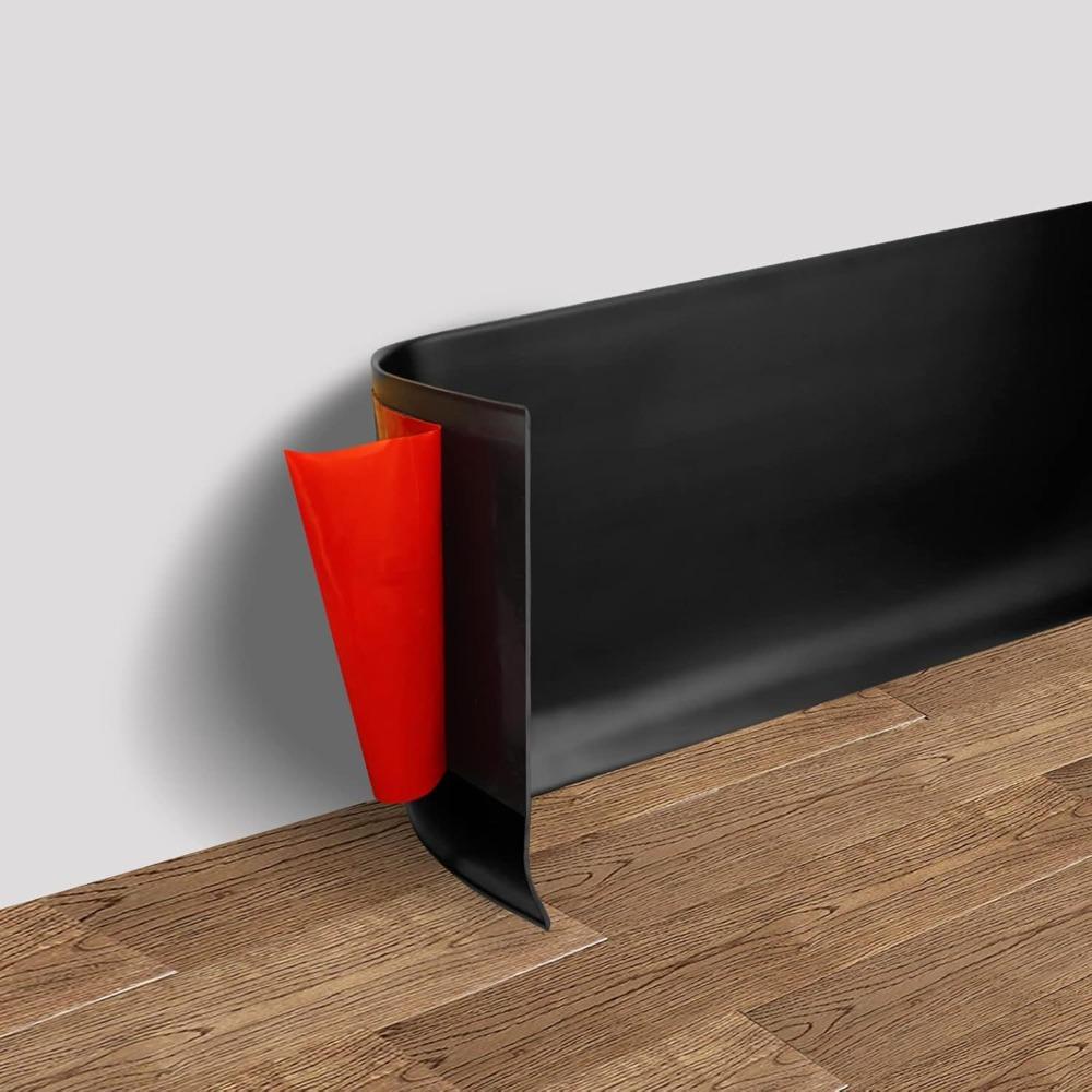 Self Adhesive Wall Base Moulding Trim 4 Inch x 3.28 Feet Home Decoration