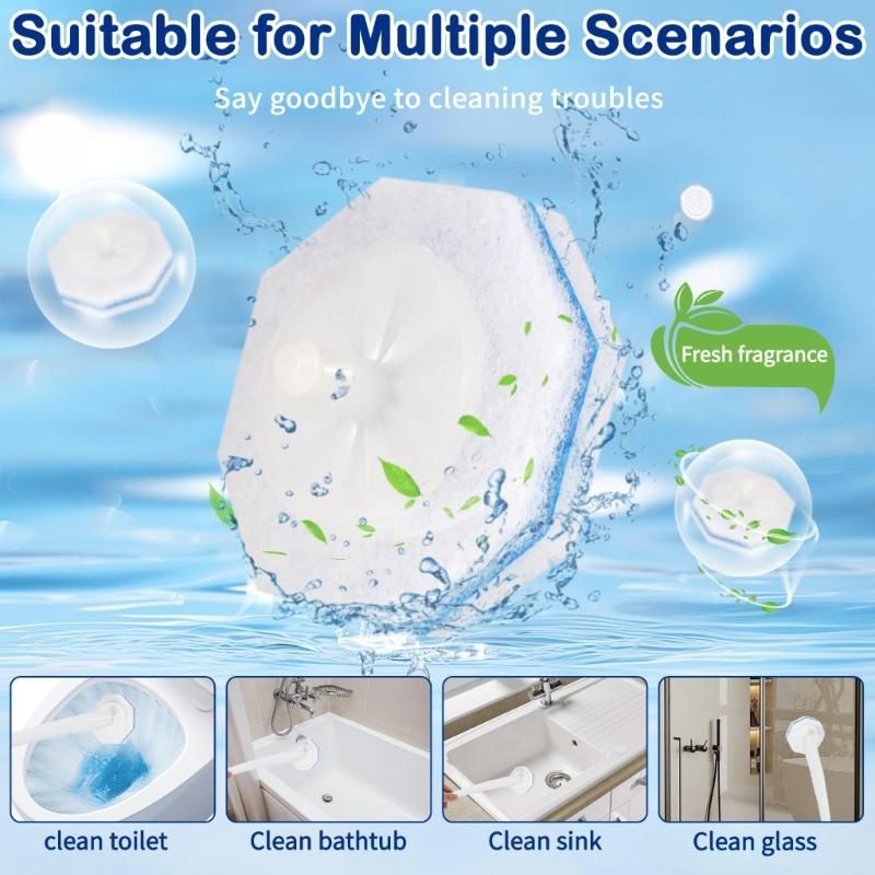 Disposable Toilet Bowl Cleaning Brush Long Handle Toilet Bowl Brush with Replaceable Brush Head Toilet Cleaning Tool