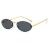 Cat Eye Sun Glasses Female Outdoor Shopping Shades Rimless Driving Eyewear Glasses Retro Oval Sun Glasses Shades UV400