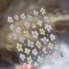 White Flower Gold Leaf Floral Petal Tulip Bloom Charming Retro Metal Soft Self Adhesive 5D Nail Art Sticker Manicure Decal DIY