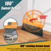 3Pcs Household Broom And Dustpan Set 180° Rotating Floor Sweeping Set with Long Handle Foldable Stand Dustpan and Broom Combo