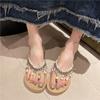 New women's beach slippers women's summer fashion outer wear thick bottom slope heel flip-flops seaside high heel cool slippers