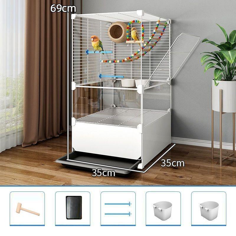 Large Bird Cages Safety Parrot Kiwi Birds Iron Net Cage Canaries Parrots Small Animals House Indoor Outdoor Aviary Birds' Cage