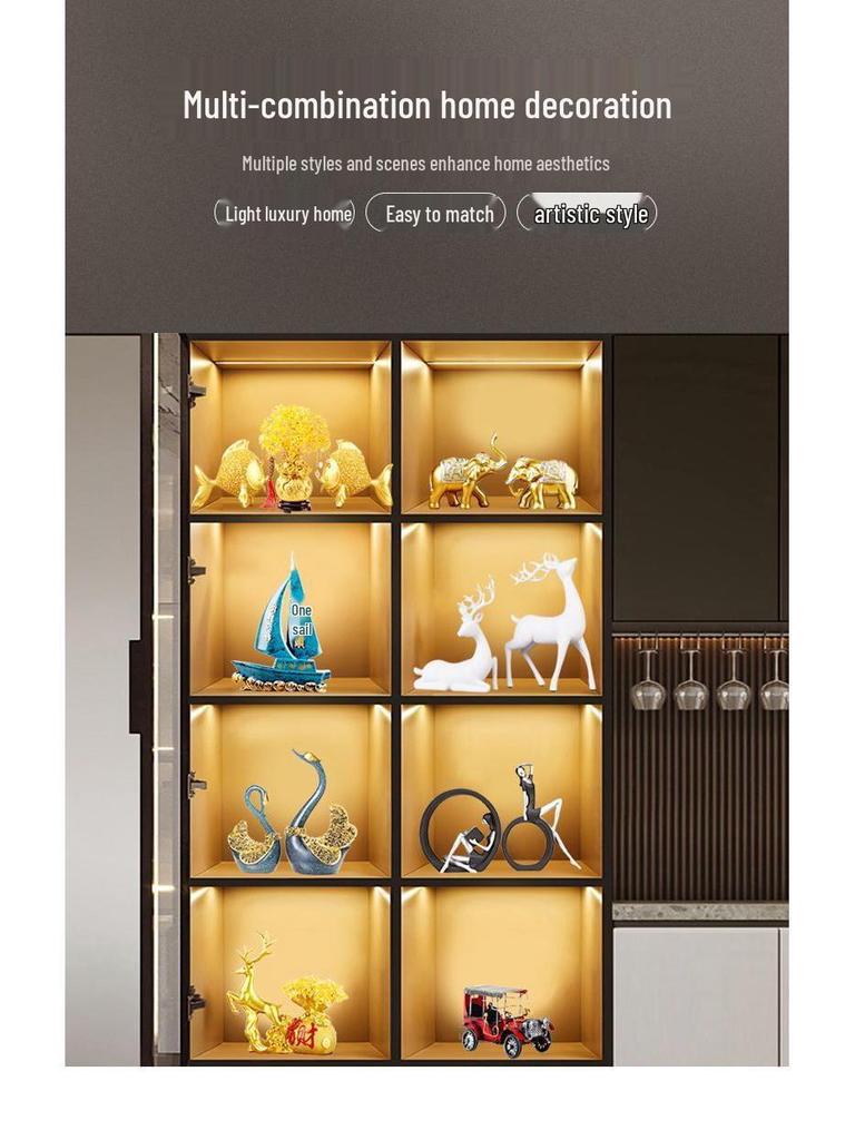 Yaşam ve Yemek Alanları İçin Çağdaş Minimalist Cam Dolap