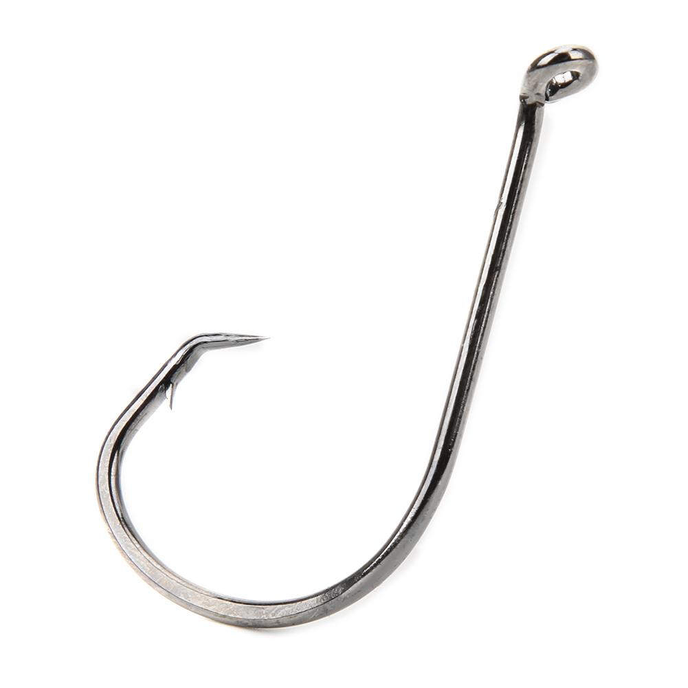 100Pcs 8/0# High Carbon Steel Sharp Fish Hooks with Barb Lure Bait Fishing Tackle