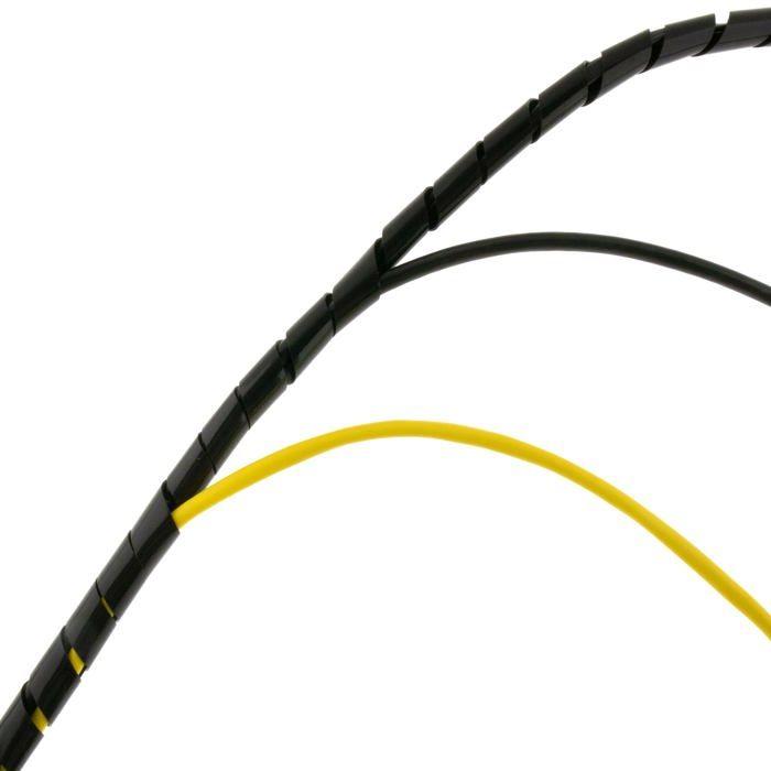 Gaine spirale flexible - matrix - 15542 - 10 m - noir - pour câbles de 20 à 130 mm
