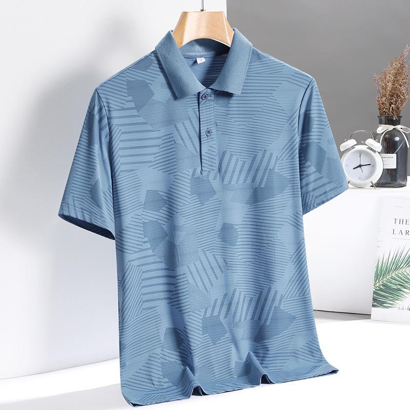 

Мужские летние рубашки поло с короткими рукавами, тактический пуловер с двумя пуговицами, деловые повседневные рабочие футболки, быстросохнущие влагоотводящие поло с воротником M