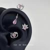 Sweet Pink Hello Kitty Heart Cat Titanium Steel Ear Stud