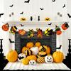 Vintage Halloween Paper Banner Retro Pumpkin Black Cat Haunted House Garland For Home Wall Mantel Fireplace Party Decorations