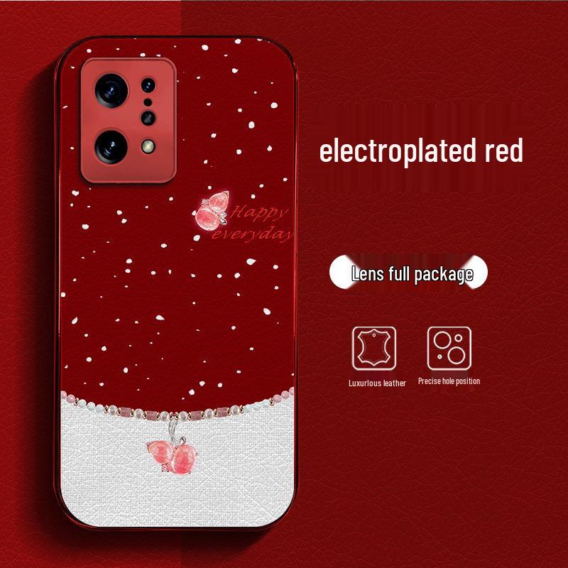 Luxurious Leather Electroplated Protective Case for Honor 400 Pro - Chinese Style