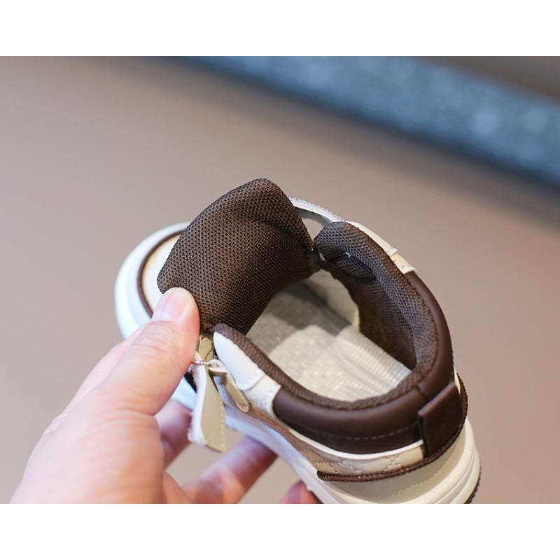 Children’s Sneakers, Spring/Autumn Boys’ Casual Skate Shoes, New High-Top Girls’ White Sneakers, Soft-Soled Baby Flats