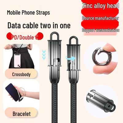 Dual-Use Gradient Lanyard PD60W Fast Charging Cable for Apple & Huawei