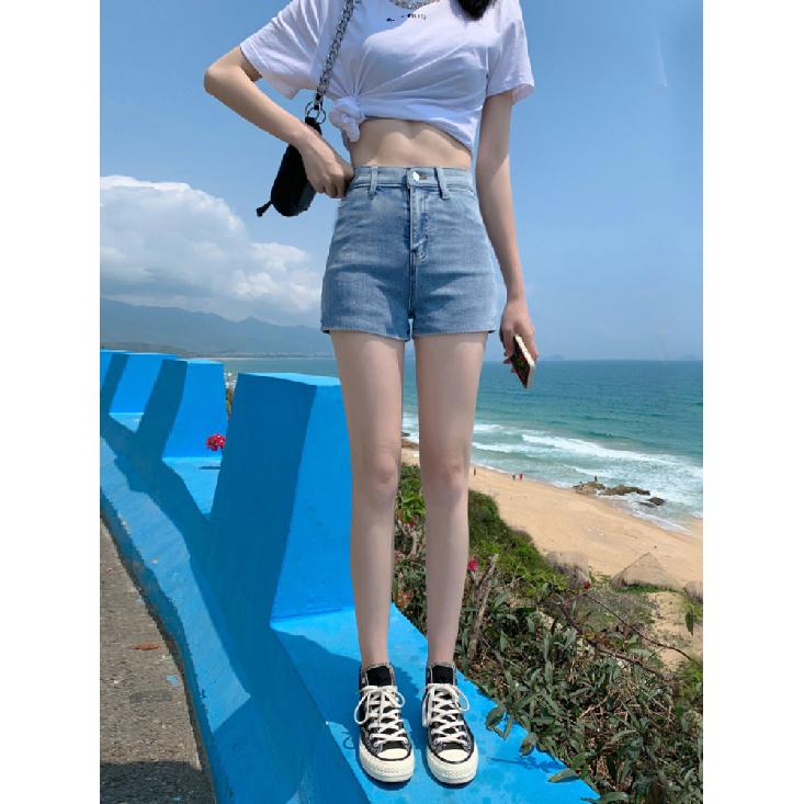 2024 Denim Shorts for Women Harajuku Summer Clothing High Waist Jeans Slim Short Pants Female Casual Fashion