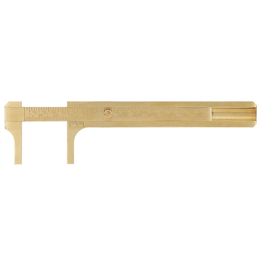 Double Scale Vernier Caliper Brass Jewelry Maker Measuring Ruler Authenticate Caliper120mm