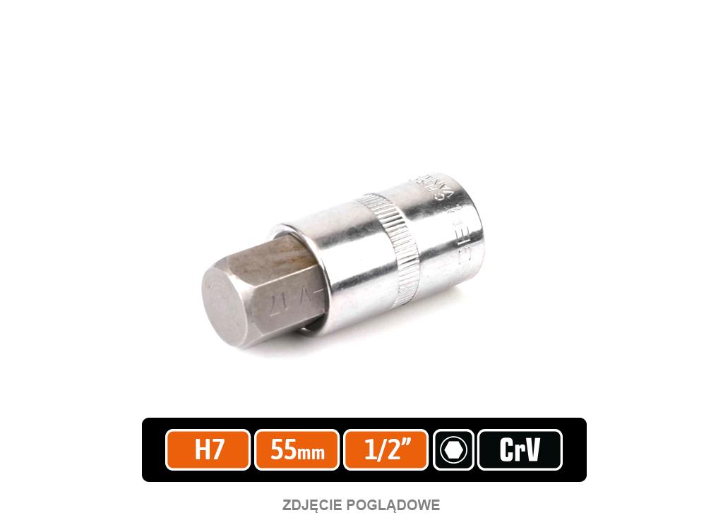 Klucz Nasadowy 1/2" Z Bitem Hex 55 Mm/H7 / Teger