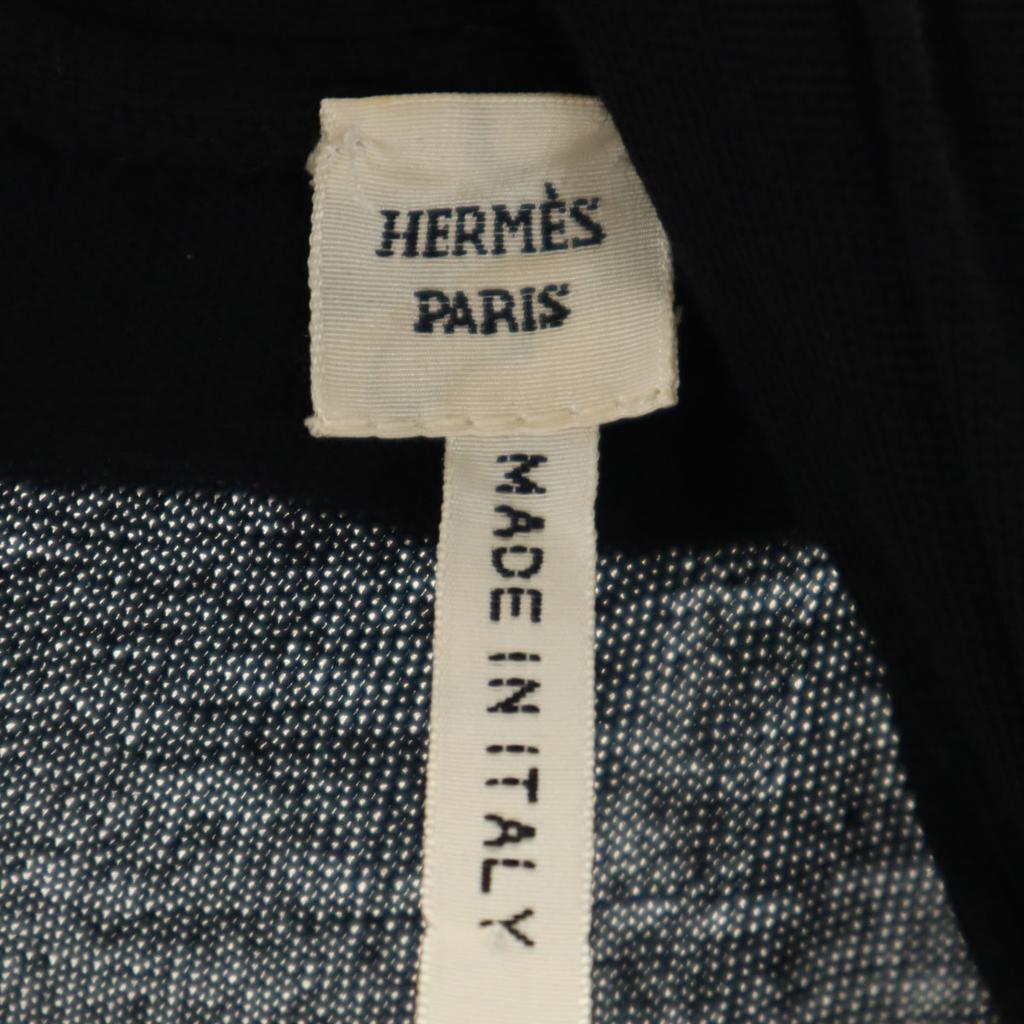 Hermes Made In Italy No Sleeve Knit XS Black Women Used