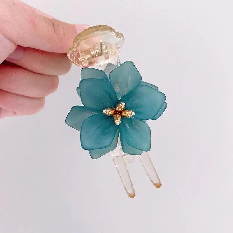 Women's Summer Fashion Elegant Flower Bow Hairpin Spring Butterfly Clip Hair Accessories Creative Gift