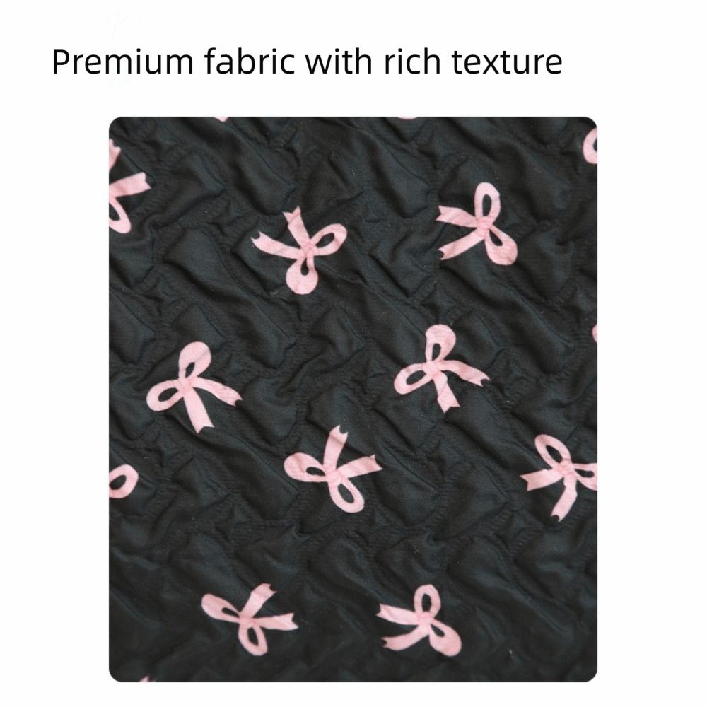 Fashion Bowknot Print Bow Makeup Bag Large Capacity Storage Pouch Cosmetic Bag Toiletry Bag Travel