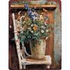 Vintage Floral Metal Tin Sign, Wall Art Decor 20x30 Cm