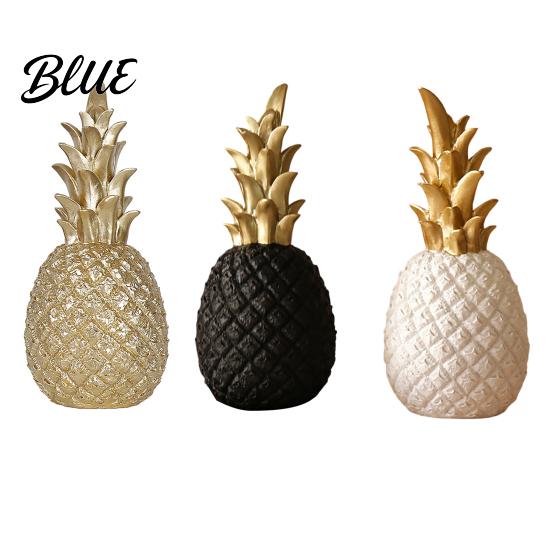 Resin Pineapple Decor Ornament Solid Hand-Painted Decorative Figure Modern Style Layered Set Home for Living Room Entrance Hall Display Durable