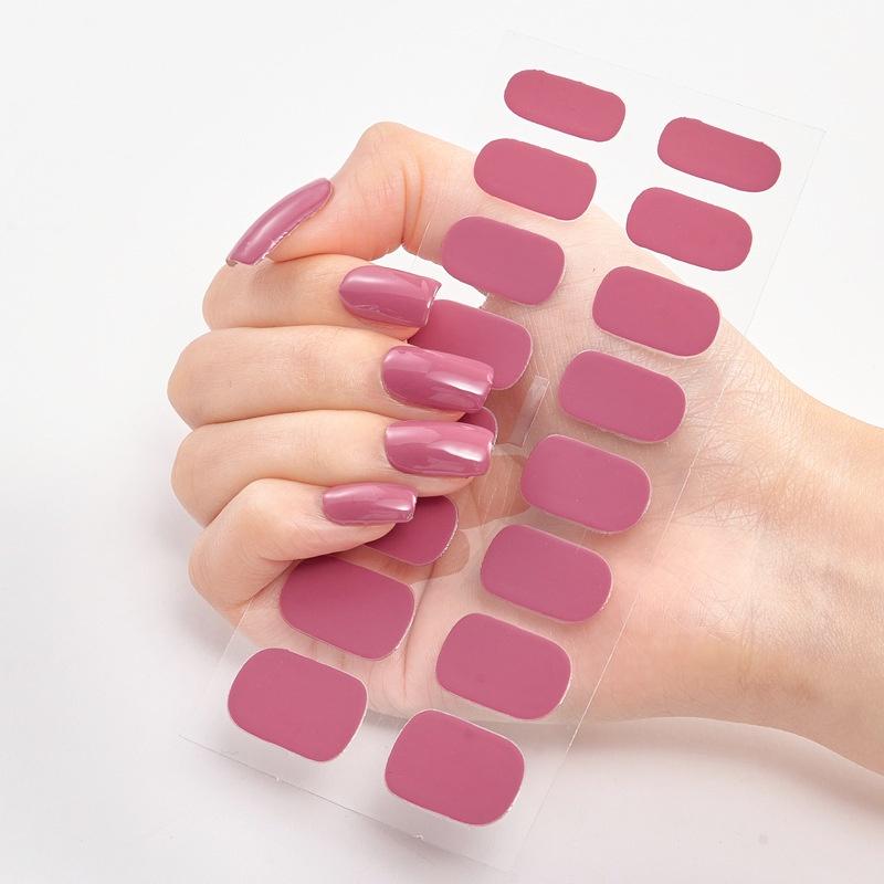 Pure color glitter nail polish sticker Korea Glitter gradient nail polish sticker CS001 - 050
