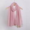 Luxury Diamond Necklace Chain Instant Bubble Chiffon Hijab Ramada Beach Summer Shawl Wrap Solid Muslim Stole Neck Snood 175*70Cm