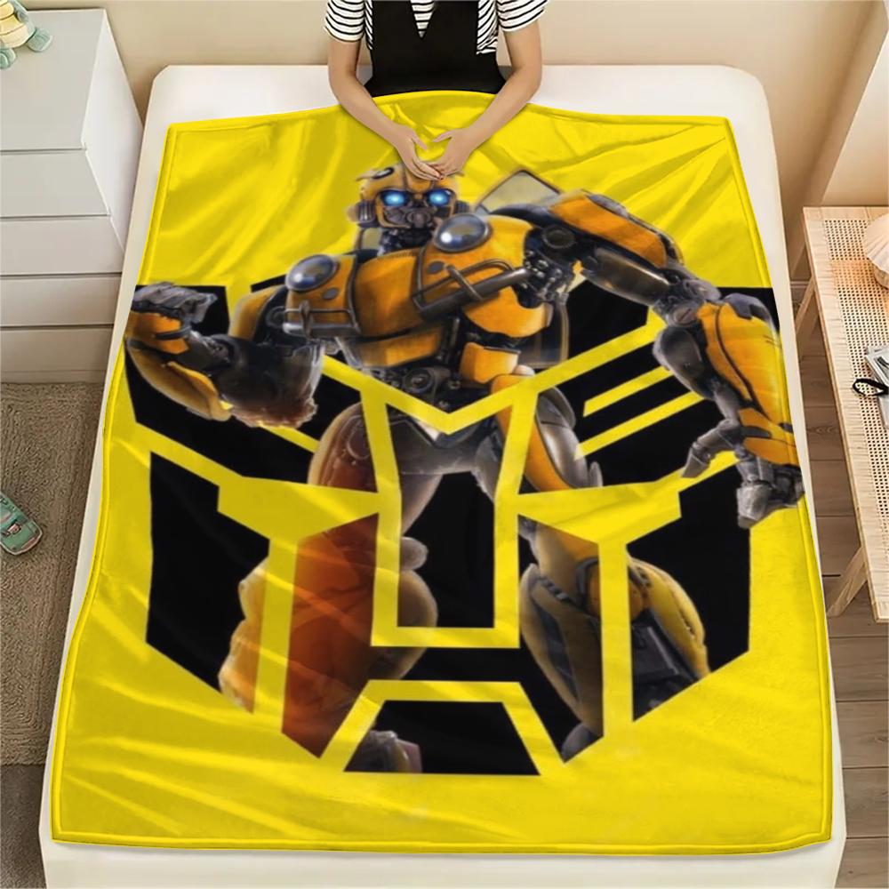 1Pc Bumblebee Print Flannel Blanket, High quality Comfortable for All Seasons, Home Decor, Warmth and Comfort, Perfect for Christmas Gifts