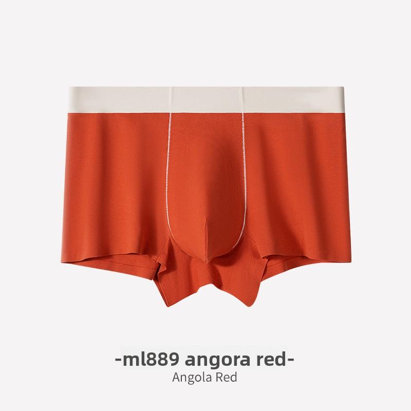 Men s Spring and Summer New Solid Color Pure Cotton Seamless Briefs L