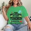The Influence Of A Good Teacher Can Never Be Erased Tshirt Teacher Appreciation Graphic Tee Unisex Unisex Tops Back To School Gift
