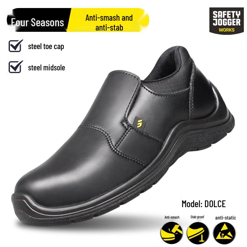 Men s Safety Jogger DOLCE/GUSTO Anti-slip, Anti-static, Anti-puncture Work Shoes Black, Size 40
