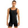 Herren-Bodysuit, ärmellos, dehnbar, einteilig, für Sport und Fitnessstudio, für Tanz, Gymnastik, Ganzanzug