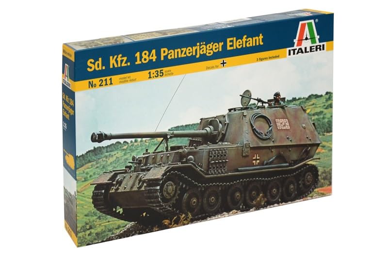 Platz Italeri 1/35 WWII German Sd.Kfz.184 Heavy Tank Destroyer Elefant Plastic Model Kit IT0211 (Tank)