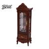 Retro Miniature Storage Shelf Curio Cabinet, 1/12 Scale Mini Wine Wooden Tiny Display Cabinet with Doll Mansion Drawers Drawer, Vintage Furniture for