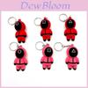 Stylish Squid Game Keychain Red Guard Staff Worker Figure Pendant For Fans