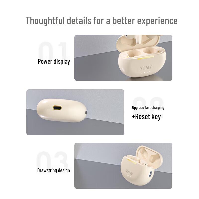 Soai SL6 Pro Wireless Semi-in-ear Bluetooth Headphones