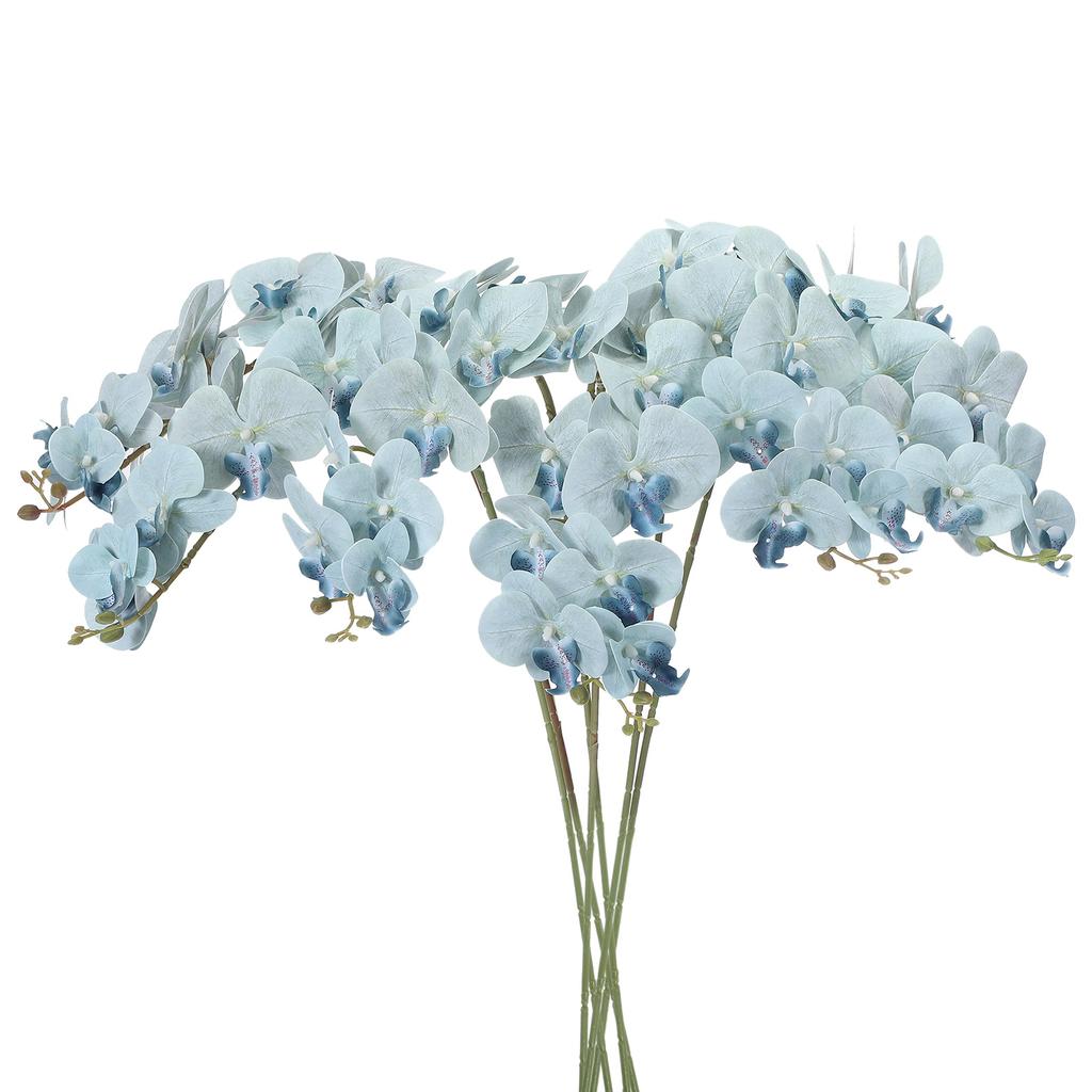 6pcs Artificial Orchid Stems 41" 9 Heads Faux Phalaenopsis Flowers Real Touch Fake Orchid Flower Branch for Vase Home Wedding
