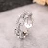 925 Sterling Silber Cuban Link Kette Ringe für Damen Buling Mikro Pavé Zirkonia Fingerring Verlobungsschmuck