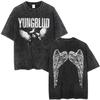Gewaschenes Vintage Yungblud Lowlife Logo T-Shirt Herren Damen Mode Rock Retro Kurzarm T-Shirt Herren Freizeit Baumwoll T-Shirts
