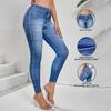 25 Women's High Waist Imitation Denim Slimming Butt-Lifting Yoga Pants - Perfect for Fitness, Running, and Casual Wear.