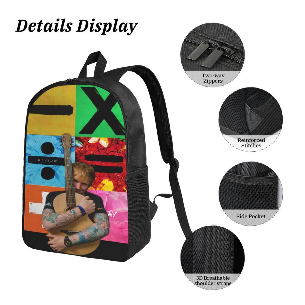 Ed Sheeran Loop Tour 2026 Kids Backpack Lunch Box Pencil Boxes for Boys Girls Backpacks Large Capacity Schoolbag Bookbag Set
